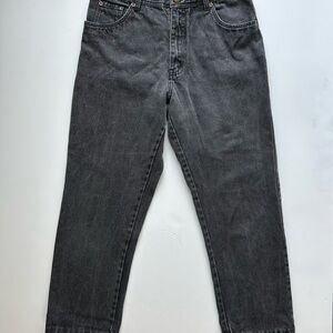 VINTAGE 90s AUTHENTIQUE GATTS Original Jeans Acid Washed Black Denim Pants